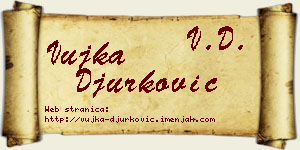 Vujka Đurković vizit kartica